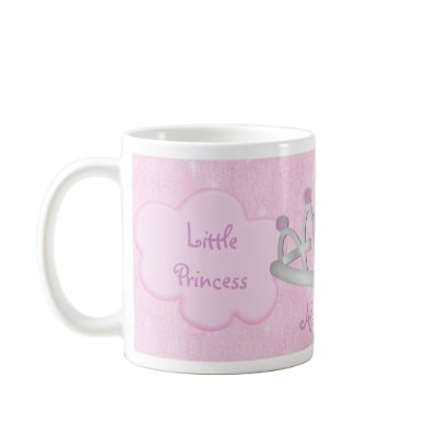 Child's Personalized Pink Princess Mug by pinkladybugs