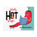 chile chile pepper reading smart food recipe cards post card