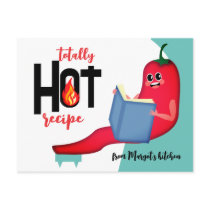 chile chile pepper reading smart food recipe cards post card