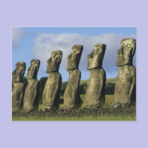 Chile, Easter Island, Rapa Nui, Ahu Akivi postcards