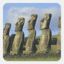Chile, Easter Island, Rapa Nui, Ahu Akivi Sticker