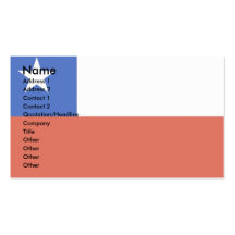 Chile Flag Plain Business Cards