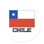 Chile Flag Round Sticker