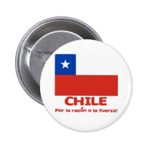 Chile Flag T-shirt with Chilean Motto Pins