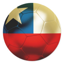 Chile Football Round Sticker