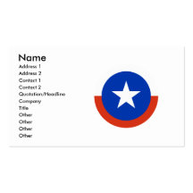 Chile Round Flag Business Cards