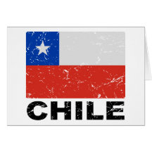 Chile Vintage Flag Card