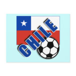 CHILE World Soccer Fan Tshirts Post Card