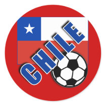 CHILE World Soccer Fan Tshirts Round Stickers