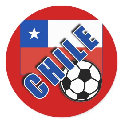 CHILE World Soccer Fan Tshirts Round Stickers by greenbaby