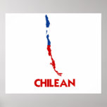 CHILEAN MAP POSTER
