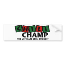 Chili Champ Bumber Sticker Bumper Sticker