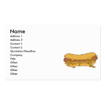 chili cheese hot dog business card template
