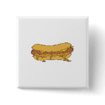 chili cheese hot dog pinback buttons