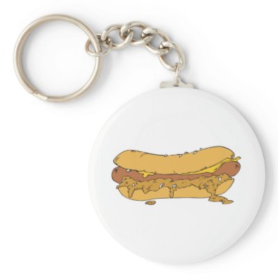 chili cheese hot dog key chains by doonidesigns