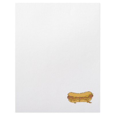 chili cheese hot dog custom letterhead by doonidesigns