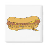 chili cheese hot dog magnet