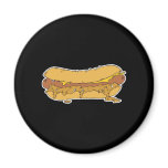 chili cheese hot dog fridge magnet