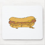chili cheese hot dog mouse pad