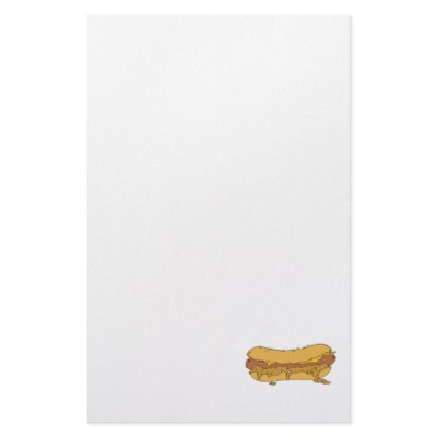 chili cheese hot dog stationery paper by doonidesigns