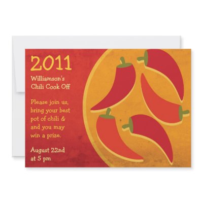 Chili Cook Off Invitation by youreinvited