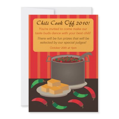 Chili Cook Off Invitation Announcement by youreinvited