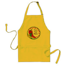 Chili Pepper Group Circle Frame3 Apron