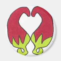 Chili Pepper Love Fridge Magnet