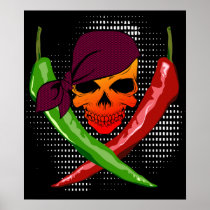 Chili Pepper Pirate $24.95 Vector Art Poster