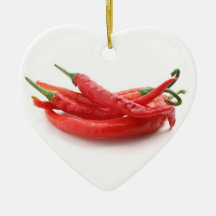 chili peppers christmas ornament