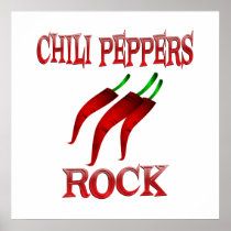 Chili Peppers Rock Poster
