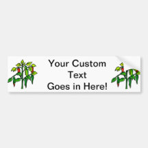 Chili Plant Many Peppers Graphic Bumper Stickers