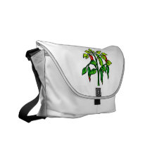Chili Plant Many Peppers Graphic Messenger Bag