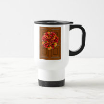 Chili Wreath on Wood Door Mugs