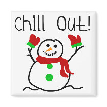 Chill Out Snowman Tshirts and Gifts Magnets