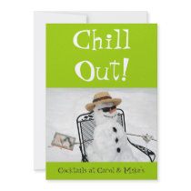 Chill Out: Winter Cocktail Party Custom Invitations