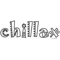 Chillax Acrylic Desktop Sculpture Acrylic Cut Out
