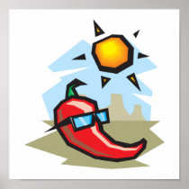 chillin chili pepper posters