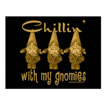Chillin' with my Gnomies! Post Cards