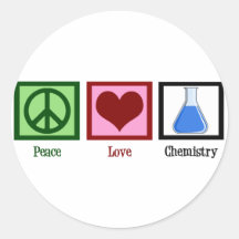 Chimie d'amour de paix autocollants