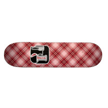 Chimie rouge de plaid skateboards personnalisables