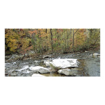 Chimney Rock Mountain & Creek Custom Photo Card