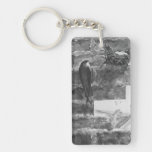 Chimney Swift and Nest Acrylic Keychain