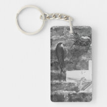 Chimney Swift and Nest Acrylic Keychain