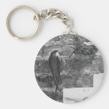 Chimney Swift and Nest Keychain
