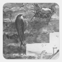 Chimney Swift and Nest Sticker