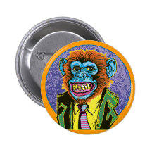 Chimp Big Dot Pinback Button