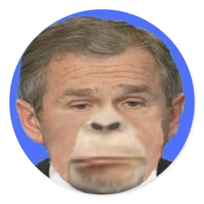 Chimp Prez Sticker by bannedbybush