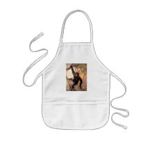 Chimpanzee Hanging From Tree Aprons