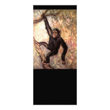 Chimpanzee Hanging in Tree Custom Announcement